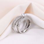 حلقه پشت حلقه نقره925 عیار | JCHK-5758