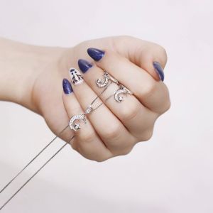 نیمست ماه و ستاره نقره 925 عیار | JCHK-5785