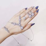 سرویس چشم نظر نقره 925 عیار کپی طلا سفید | JCHK-5793