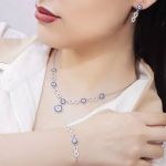 سرویس چشم نظر نقره 925 عیار کپی طلا سفید | JCHK-5813