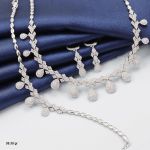 سرویس مارسا نقره 925 عیار نگین برلیان کپی طلا سفید | JCHK-5890