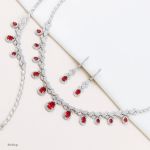 سرویس مارسا نقره925 عیار نگین برلیان | JCHK-5895