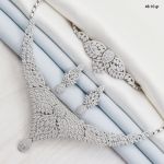 سرویس مارسا نقره925 عیار نگین برلیان کپی طلا سفید | JCHK-5900