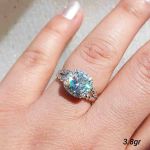 انگشتر نقره 925عیار کپی طلا سفید | JCHK-5946