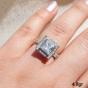 انگشتر نقره 925عیار کپی طلا سفید | JCHK-5946