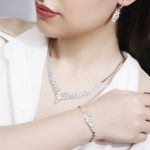 سرویس مارسا نقره۹۲۵ عیار کپی طلا سفید  | JCHK-6259