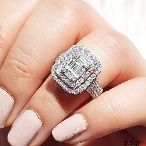 انگشتر نقره۹۲۵ عیار طرح امرالدکات | JCHK-6373