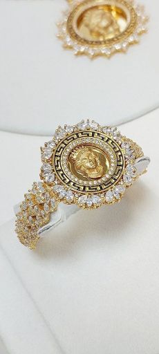 سرویس جواهری مدوسا نقره ۹۲۵ عیار مشابه نمونه طلا | JCHK-6445