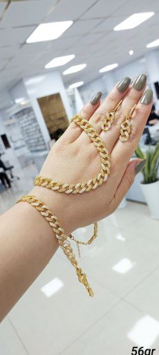 سرویس کارتیه طلایی نقره ۹۲۵ عیار  | JCHK-6715