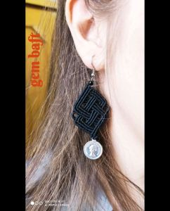 گوشواره دستبافت طرح مکرومه | JCHK-3784