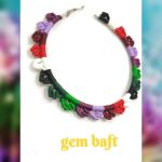 گوشواره رنگی طرح میکرو مکرومه | JCHK-3792