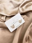 گوشواره طرح پروانه رنگ ثابت | JCHK-11229