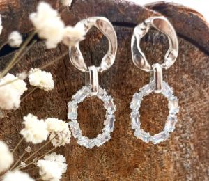 گوشواره نگین دار کلاسیک | JCHK-12550