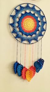 دیوارکوب ماندالا قلاب بافی با نخ مرسریزه | JCHK-11483