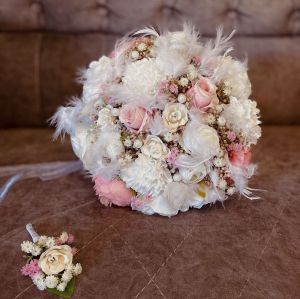 دسته گل با ترکیب رنگ باربی | JCHK-11664