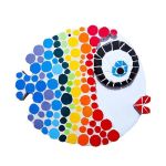 تابلو کاشی کاری طرح ماهی رنگین کمانی کد MA-2-01 | JCHK-11841