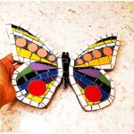 زیر قابلمه ای کاشی کاری طرح پروانه کد MA-15-13 | JCHK-11901