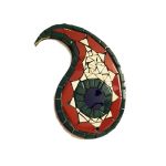 زیر قابلمه ای کاشی کاری مدل بته جقه کد MA-15-14 | JCHK-11902