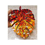 زیر قابلمه ای کاشی کاری مدل برگ انجیر پاییزی کد MA-15-15 | JCHK-11904