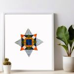 تابلو کاشی کاری مدل ترنج 1 کد MA-07-09 | JCHK-11909