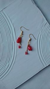 گوشواره انار و گل | JCHK-12044