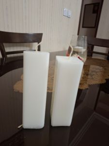 شمع دست ساز استوانه ای مکعبی | JCHK-13493