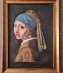 تابلو نقاشی دختری با گوشواره مروارید | JCHK-15839 تابلو نقاشی دختری با گوشواره مروارید | JCHK-15839