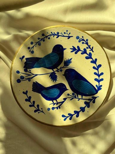 دیوارکوب سفالی پرنده | JCHK-12357