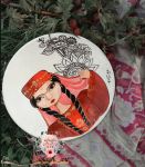 بشقاب سفالی آلما دختر آذری | JCHK-2214