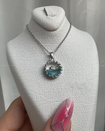 گردنبند طرح دریا  | JCHK-12540