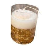 شمع لیوانی ورق طلا گل مارگریت  | JCHK-12553