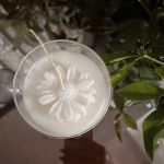 شمع لیوانی ورق طلا گل مارگریت  | JCHK-12553