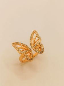 انگشتر پروانه ای تمام نگین | JCHK-12561
