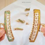 کلیپس با طرح گل های کریستالی | JCHK-12657