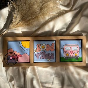بوم نقاشی 3تایی good vibes | JCHK-12744