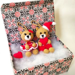 ست خرس بافتنی ولنتاین | JCHK-12832