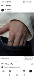 انگشتر قلب نقره 925 عیار✨ | JCHK-12866