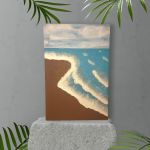 🌊تابلوی دکوراتیو برجسته ساحل و دریا 🌊 | JCHK-12933