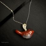 سنگ عقیق سرخ با طرح گنجشک | JCHK-13130