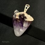 گردنبند آمیتیست اصل با حلقه اویز نقره | JCHK-13131