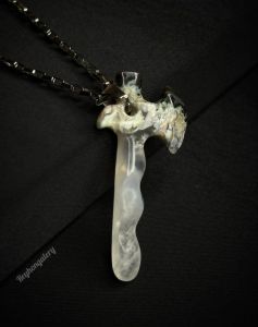 گردنبند عقیق اسپورت طرح تبر | JCHK-13429