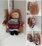 عروسک روسی با موی بافته شده| JCHK-1652