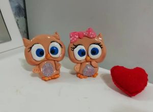 مجسمه گلچینی جغد دوتایی | JCHK-4797