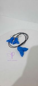 ست گردنبند و گوشواره ی وال  | JCHK-13481