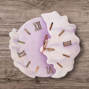 ساعت دفرمه دیواری رزینی  | JCHK-13592