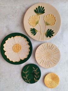 دیوارکوب سفالی ۵تکه | JCHK-13646