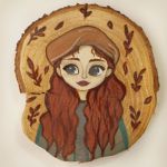 دیوارکوب چوبی طرح دخترونه | JCHK-3150