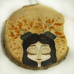 دیوارکوب چوبی طرح دخترونه | JCHK-3153