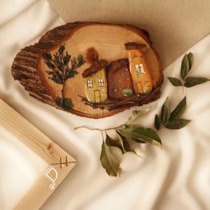 دیوارکوب چوبی طرح خونه | JCHK-3177