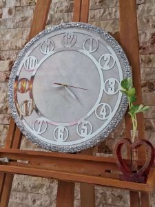 ساعت رزینی نقره ای کریستالی | JCHK-13753